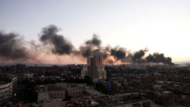 Ilustrasi serangan udara Amerika Serikat di Suriah